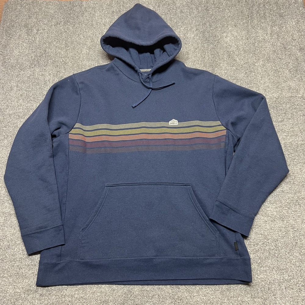 Patagonia Uprisal Hoodie Mens 2XL Blue Fleece Stripe Kangaroo Pocket STY39620